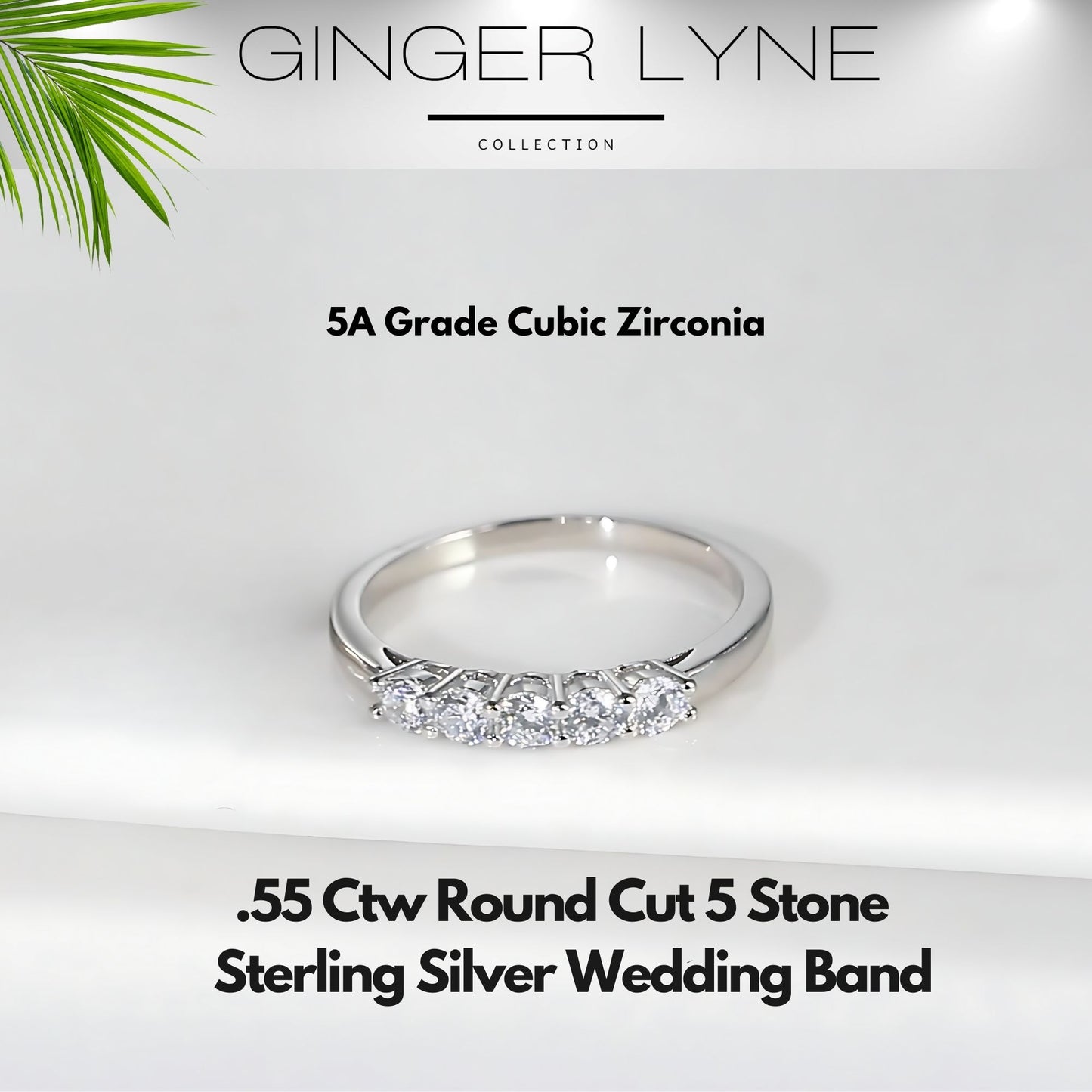 LeShaAnniversaryRingWeddingBandforWomenCubicZirconiaSterlingSilverbyGingerLyne_Silver-5