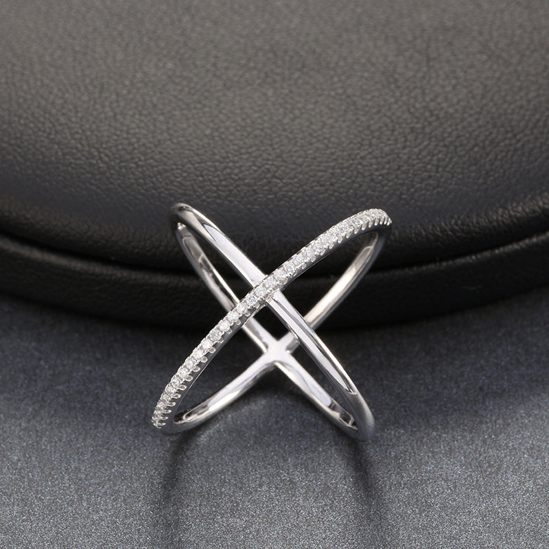 InfinityRingforWomenCrisscrossMicroPaveCzGoldPlatedGingerLyneCollection_Silver-2