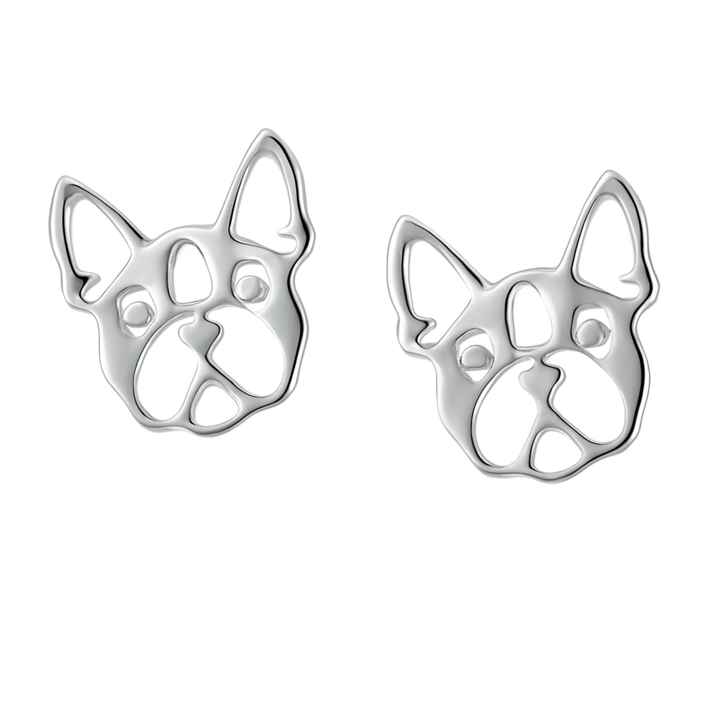 FrenchBulldogDogEarringsforWomenFrenchieLovePuppySilverToneStainlessSteelStudGingerLyne_Silver-1