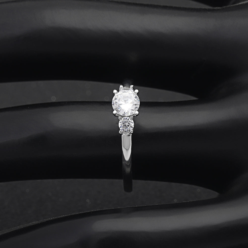 NinaEngagementRingWomensSterlingSilver3StoneCzGingerLyneCollection_-6
