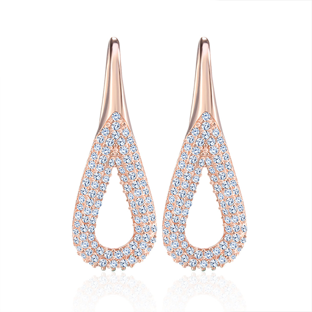 TeardropHookDropEarringsforWomenClearCubicZirconiaGingerLyneCollection-RoseGold_RoseGold-1