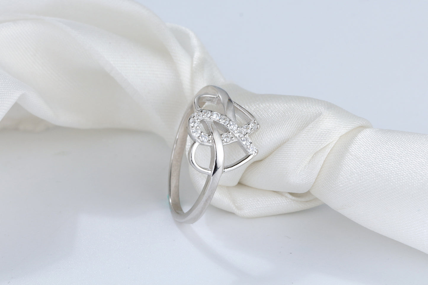 InfinityHeartPromiseRingforWomenSilverCubicZirconiaGingerLyneCollection_Silver-5