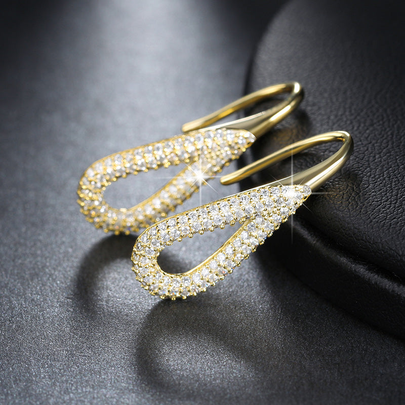 TeardropHookDropEarringsforWomenClearCubicZirconiaGingerLyneCollection-RoseGold_Gold-3