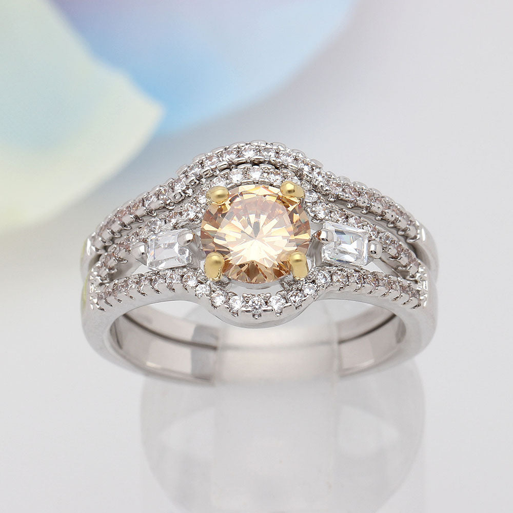 SashaWeddingRingSetforWomenChampagneCzEngagementMatchingBandGingerLyneCollection_Silver-2