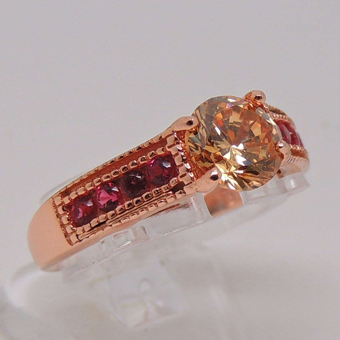 AgnesEngagementRingWomensRoseGoldPlatedSterlingSilverRedGingerLyneCollection_Gold-4