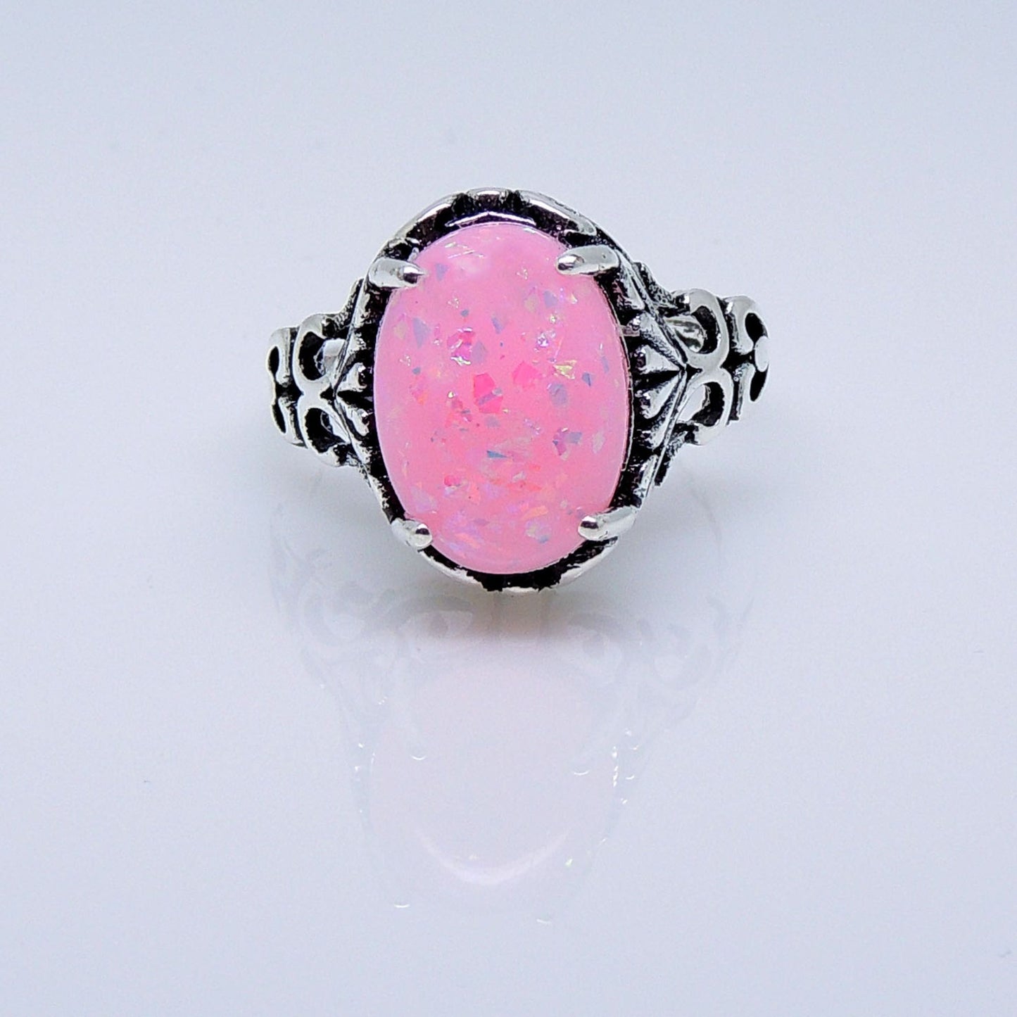 SaharaFireOpalStatementRingforWomenOval-CutGingerLyneCollection_Pink-3