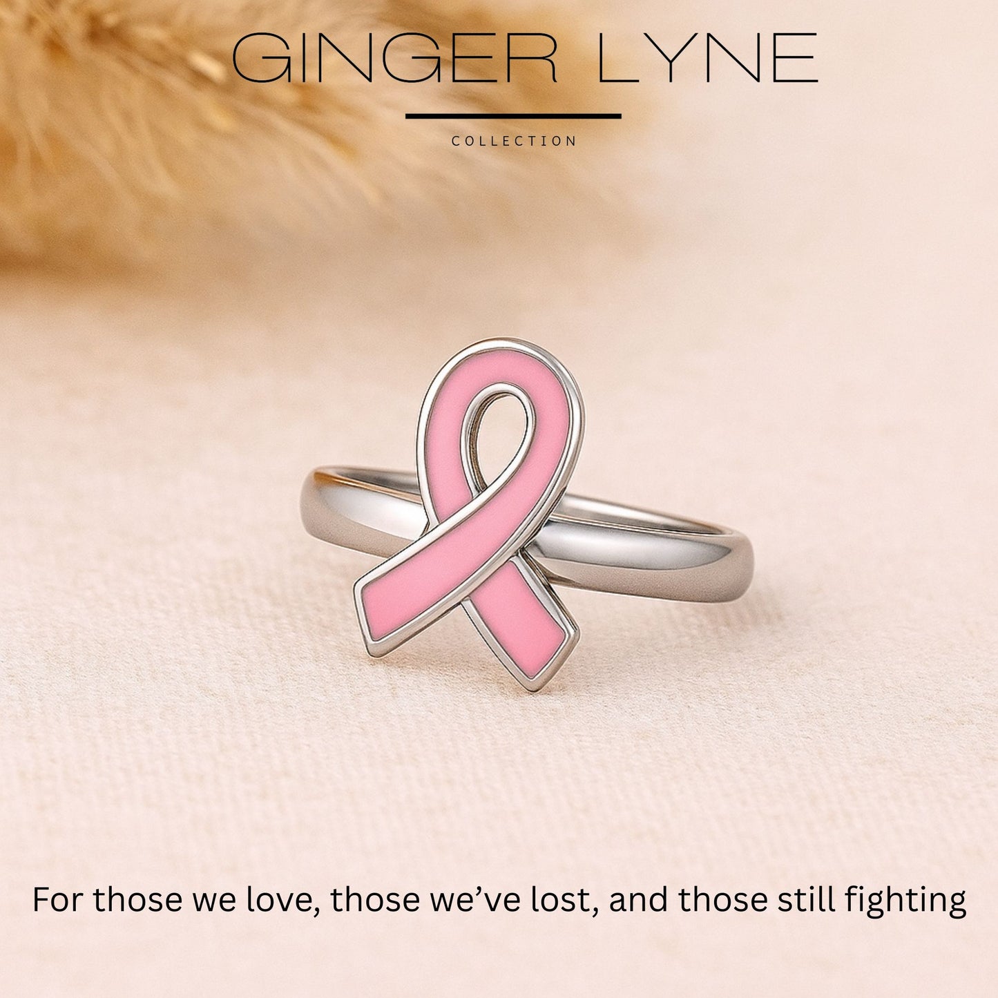 HopeRingPinkRibbonSteelBreastCancerAwarenessWomensGingerLyneCollection_Silver-2