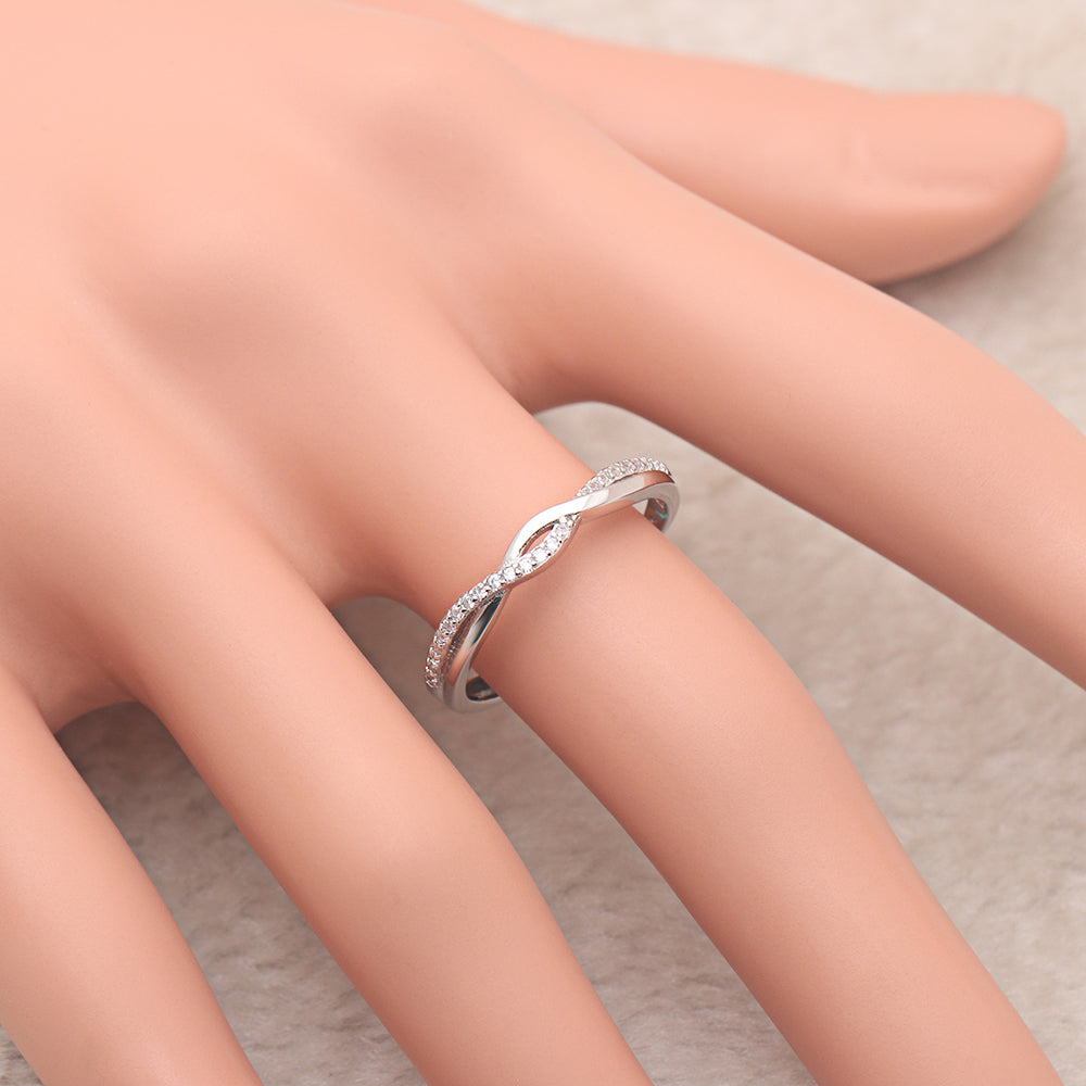DakotaTwistedAnniversaryWeddingBandRingWomensCzGingerLyneCollection_Silver-5
