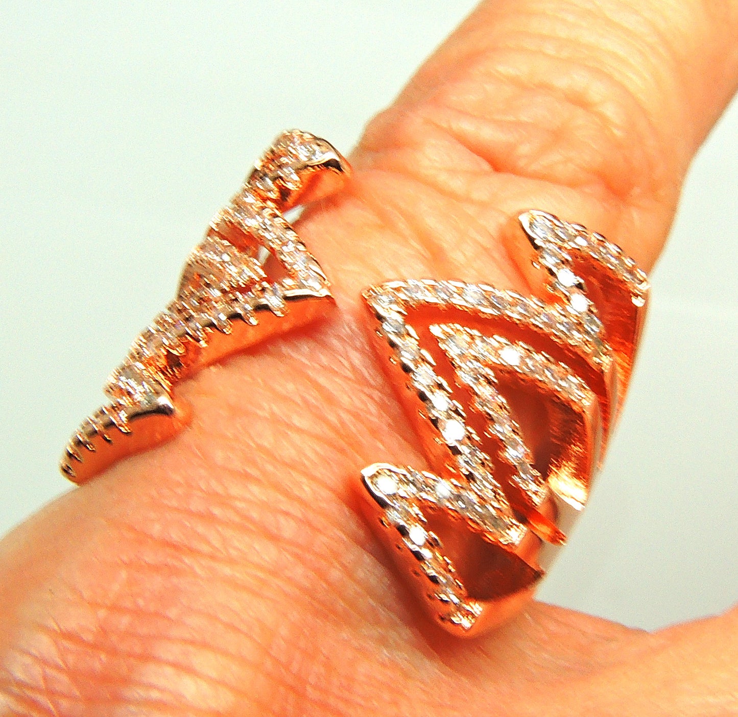 MayaGoldPlatedCubicZirconiaWrapRingAdjustableWomenGingerLyneCollection_RoseGold-5