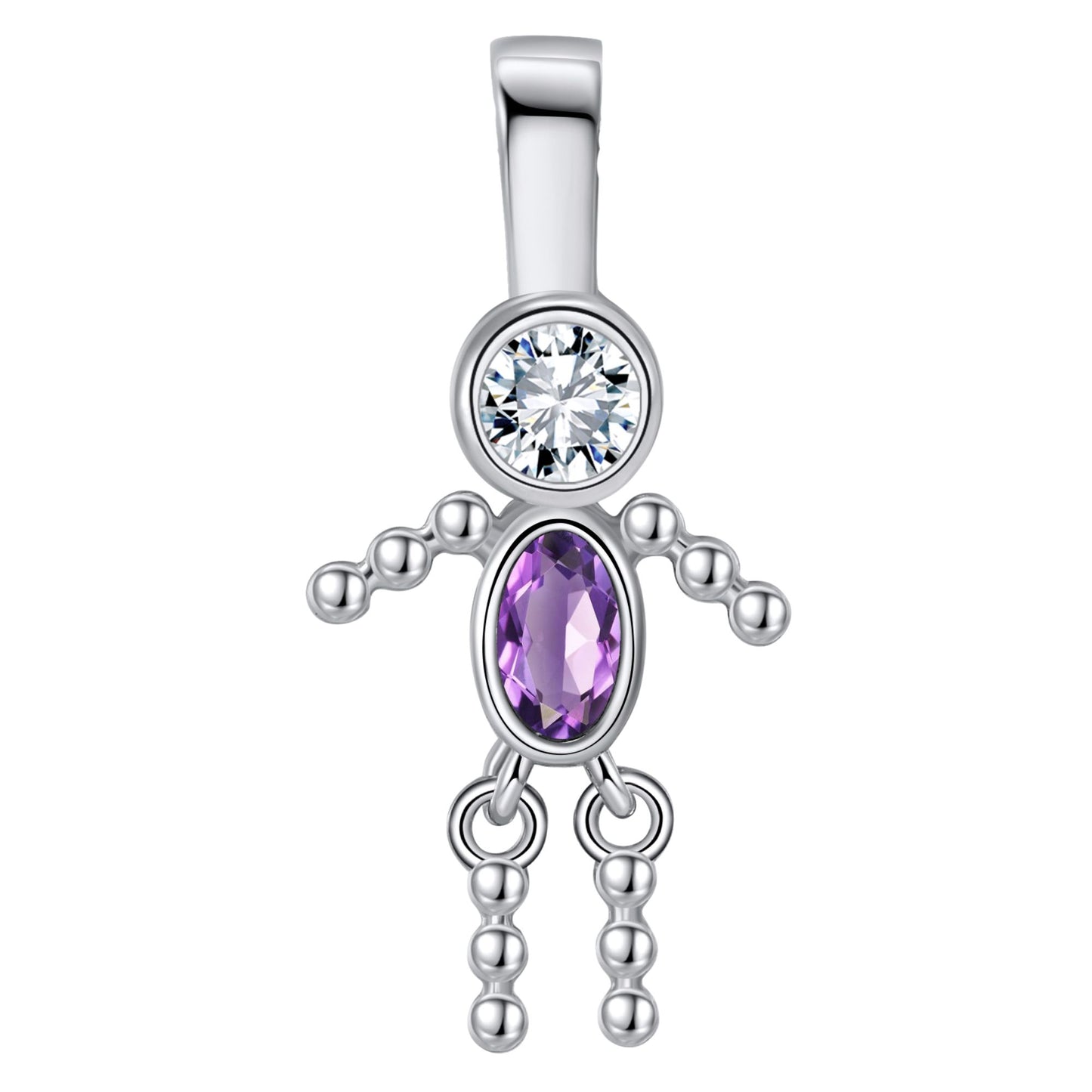 BabyBoyorGirlBirthstoneCharmforMomFamilyTreeGrandmaNecklacebyGingerLyneCZSterlingSilver_BoyFebruary-1