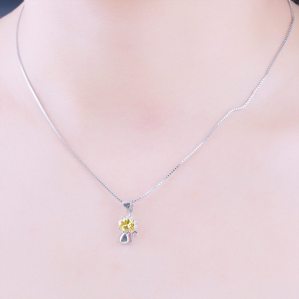 KittyCatNecklaceforWomenCitrineSterlingSilverGingerLyneCollection_Yellow-5