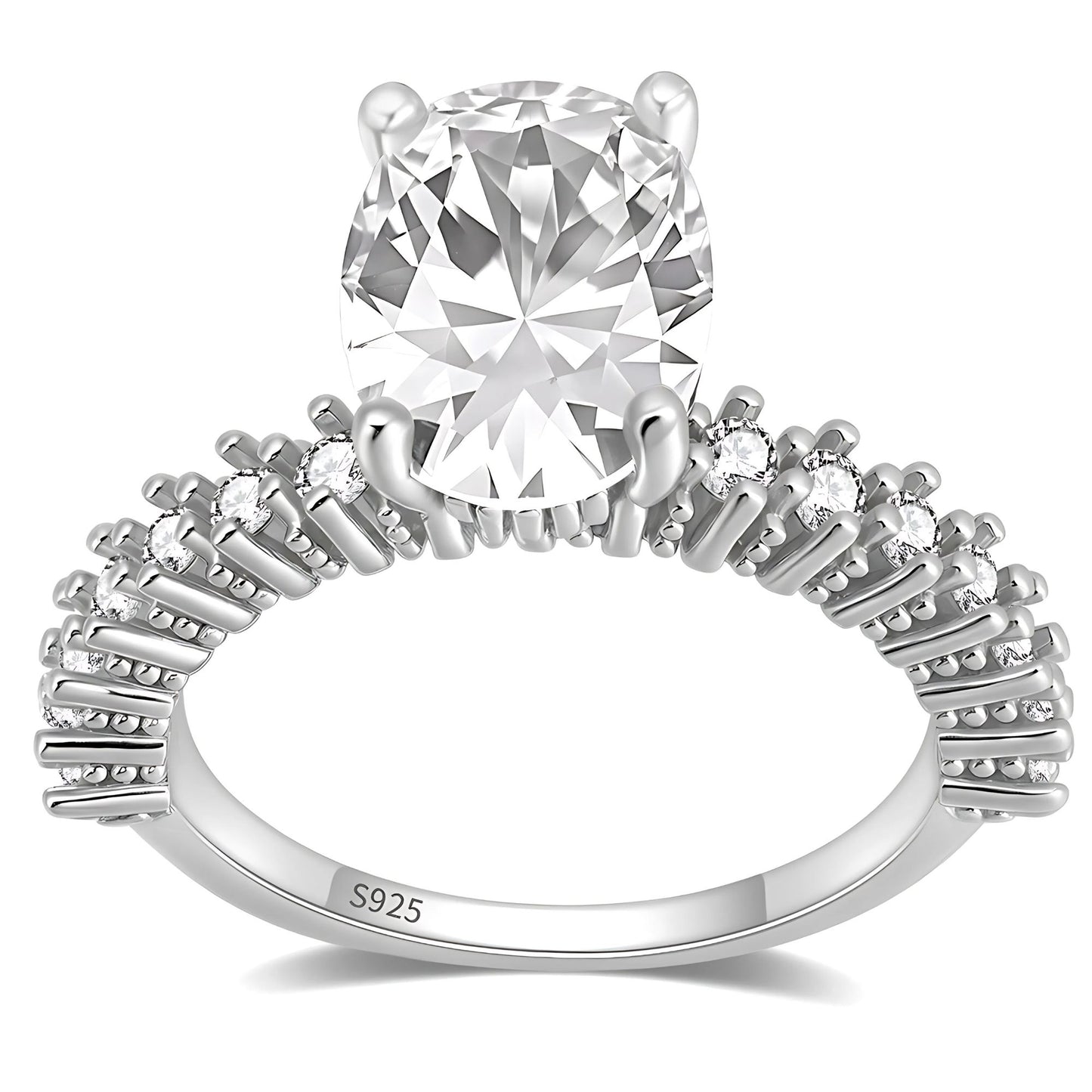 OvalEngagementRingforWomen2.54CtCubicZirconiaSterlingSilverBellariabyGingerLyne_WG-Silver-1