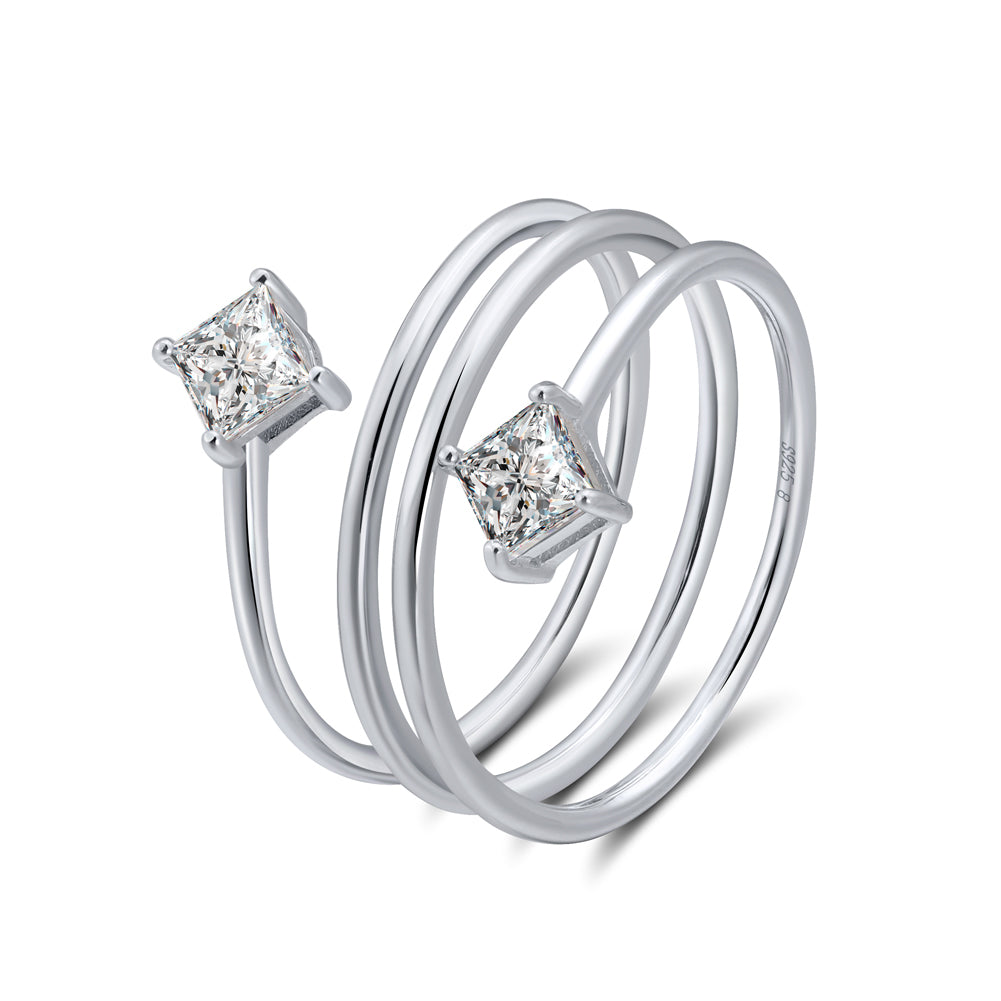 UniqueStatementRingforWomenPrincessCzSterlingSilverGingerLyneCollectionSize7_Silver-1