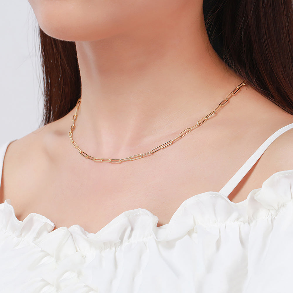 ItalianPaperclipChainNecklaceWomens12mm14KTGoldSterlingSilver18GingerLyneCollection_Gold-4