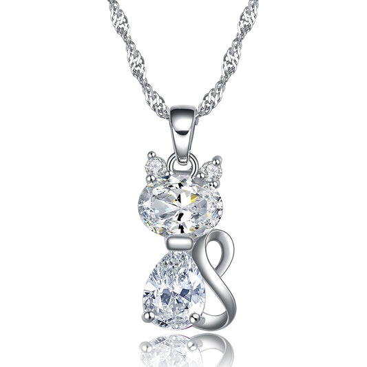KittenCatPendantNecklaceforWomenPurpleCubicZirconiaGingerLyneCollection_Clear-1