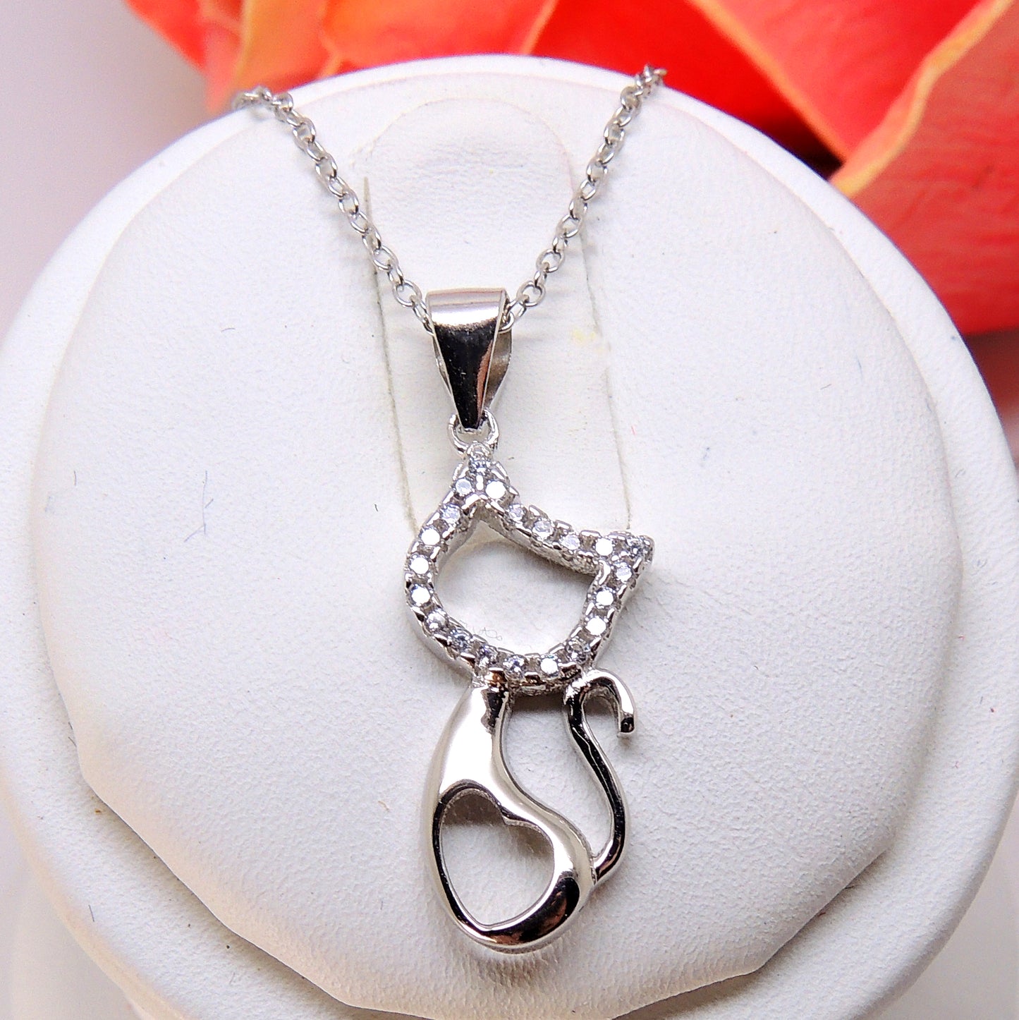 SimonKittyCatPendantNecklaceforWomenSterlingSilverCzGingerLyneCollection_Silver-5