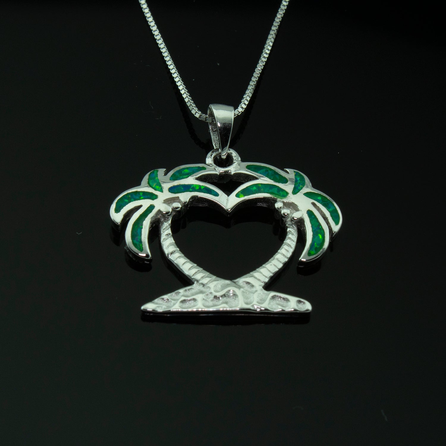 PalmTreeNecklaceforWomenGreenFireOpalSterlingSilverGingerLyneCollection_Green-2