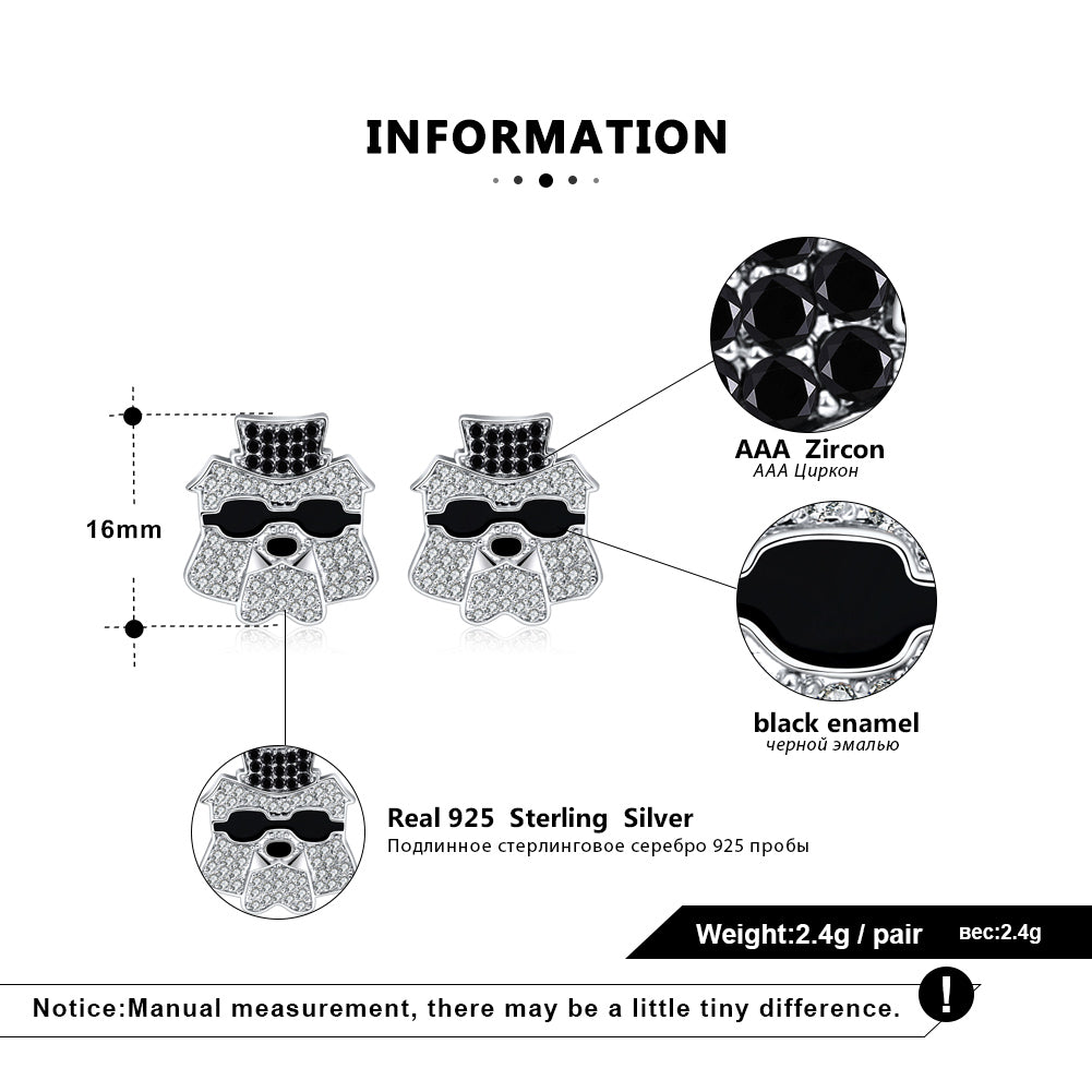 SpikeBulldogStudDogEarringsforWomenSterlingSilverCzGingerLyneCollection_Silver-6