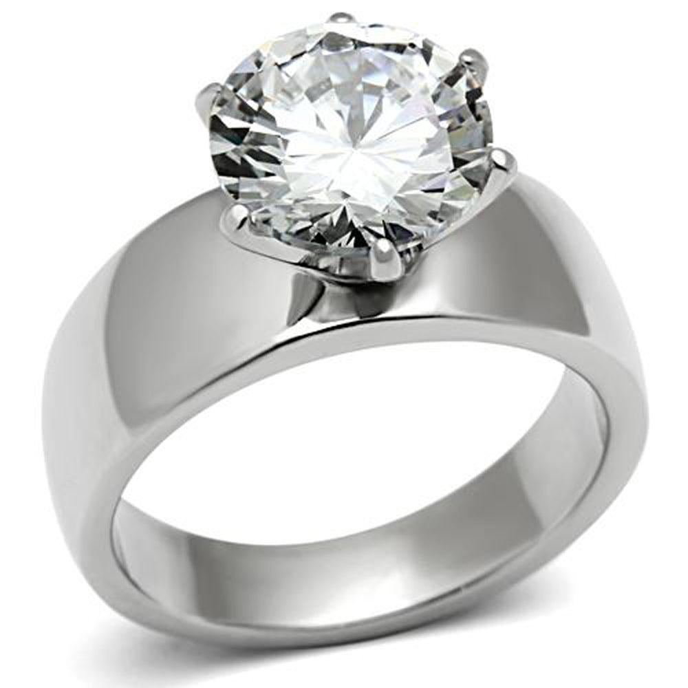 ZoeEngagementRingStainlessSteel10mmSolitaireWomensGingerLyneCollectionSize10_Silver-1