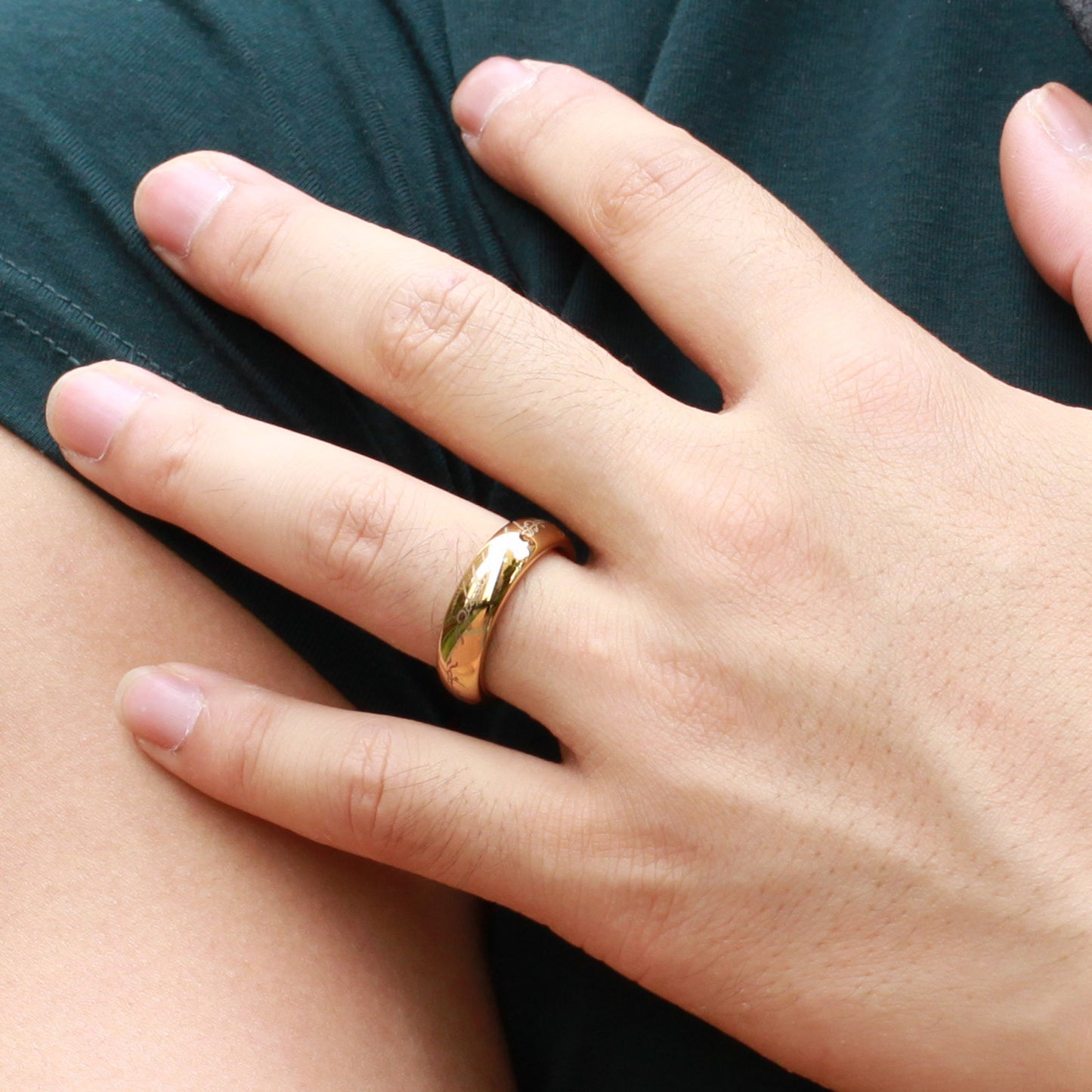 GingerLyneTungstenWeddingBandforMenorWomenLordsOneRingofPowerSilver6mmor4mm_6mmGold-3