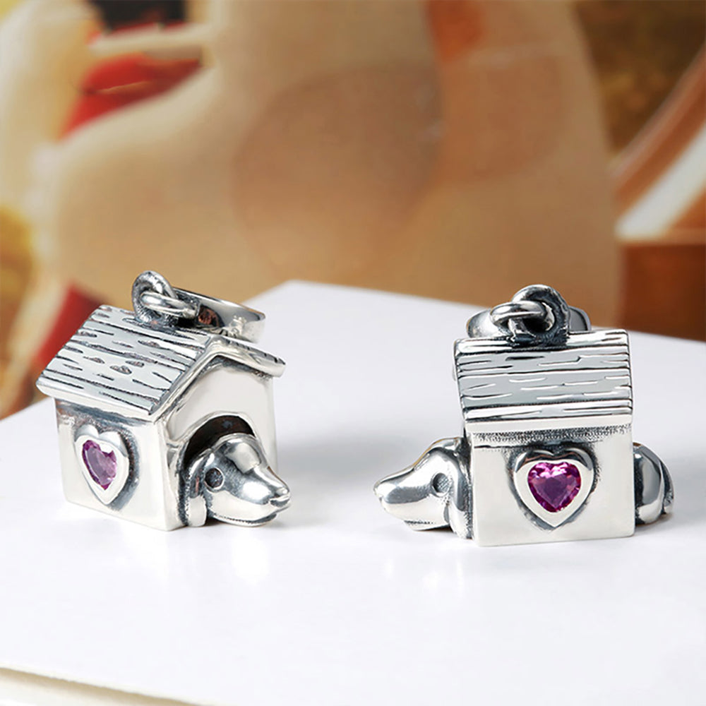 DogPuppyCharmEuropeanBeadCZSterlingSilverGingerLyneCollection_Silver-4