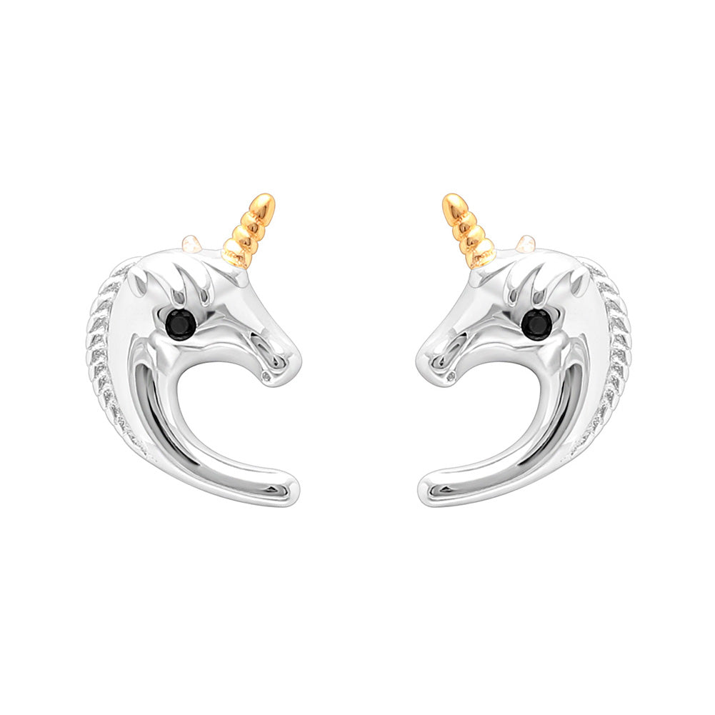 UnicornStudEarringsforWomenGoldSterlingSilverGingerLyneCollection_Silver-1