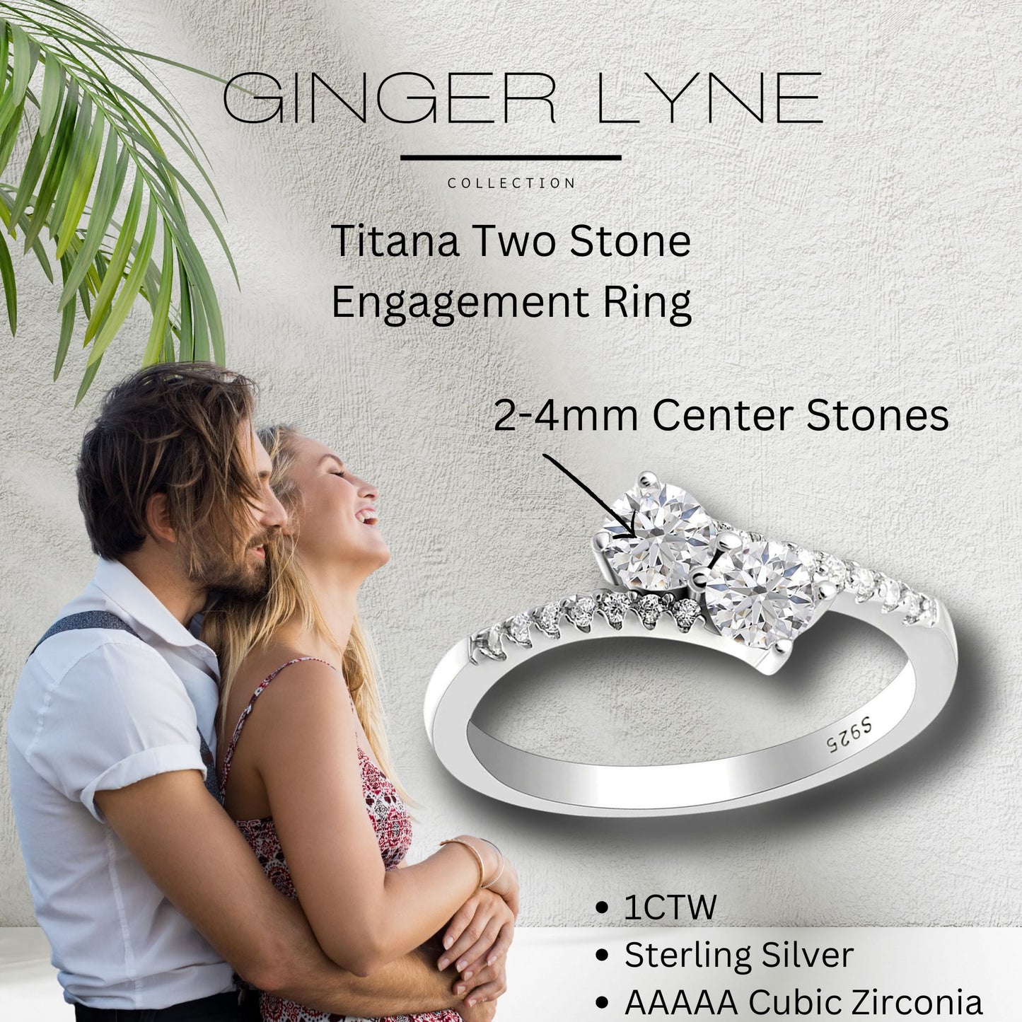 TatianaEngagementRingforWomenSterlingSilver2StonePromiseCzGingerLyneCollection_Silver-5