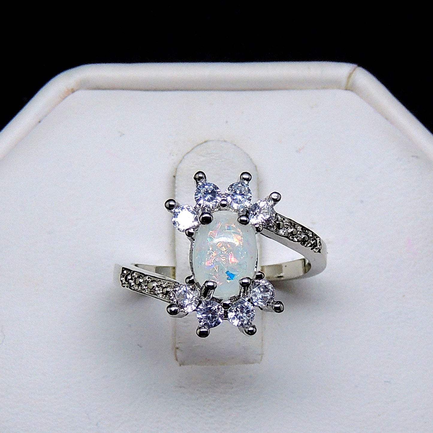 ZaireStatementRingCreatedFireOpalClearCZWomensGingerLyneCollection_Silver-5