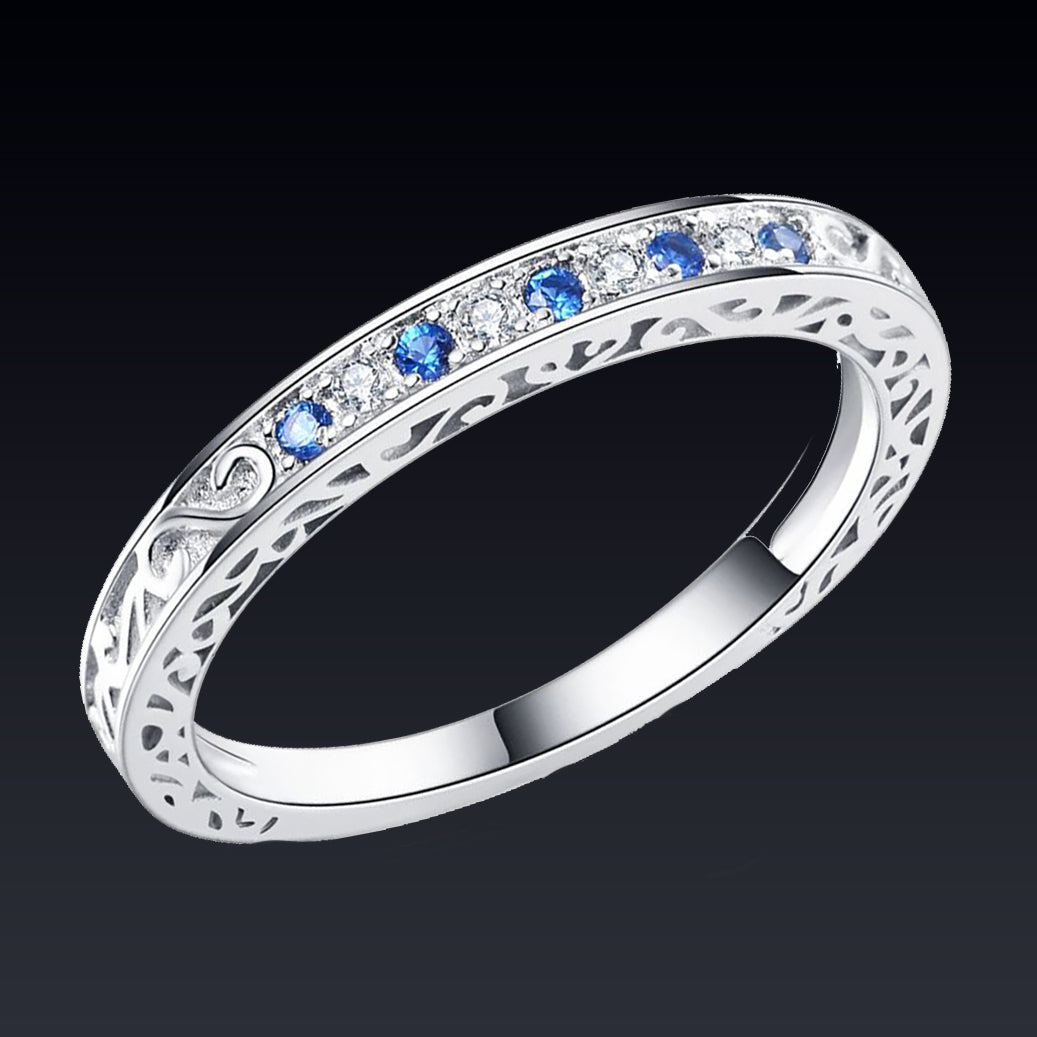 CynthiaClearCzSterlingSilverAnniversaryRingWeddingBandWomenGingerLyneCollection_Blue-3