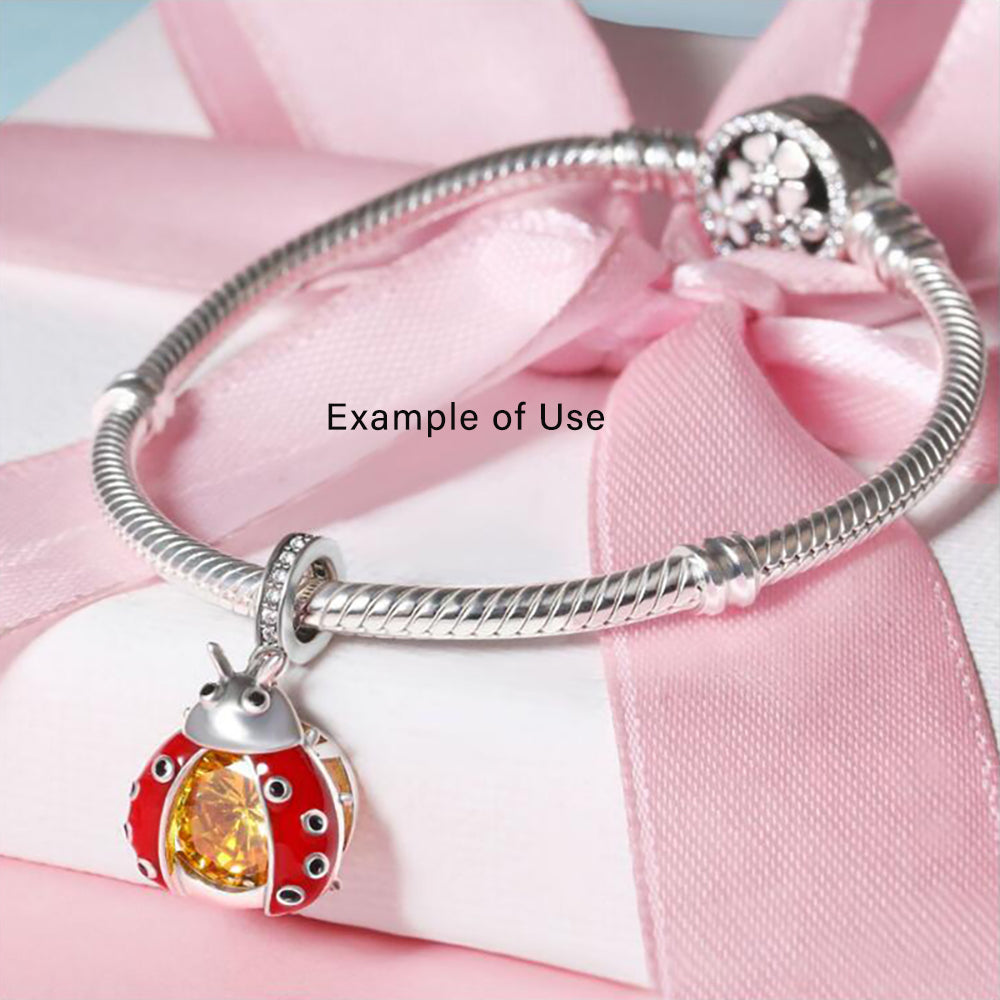 RedLuckyLadybugCharmEuropeanBeadCZSterlingSilverGingerLyneCollection_Red-3