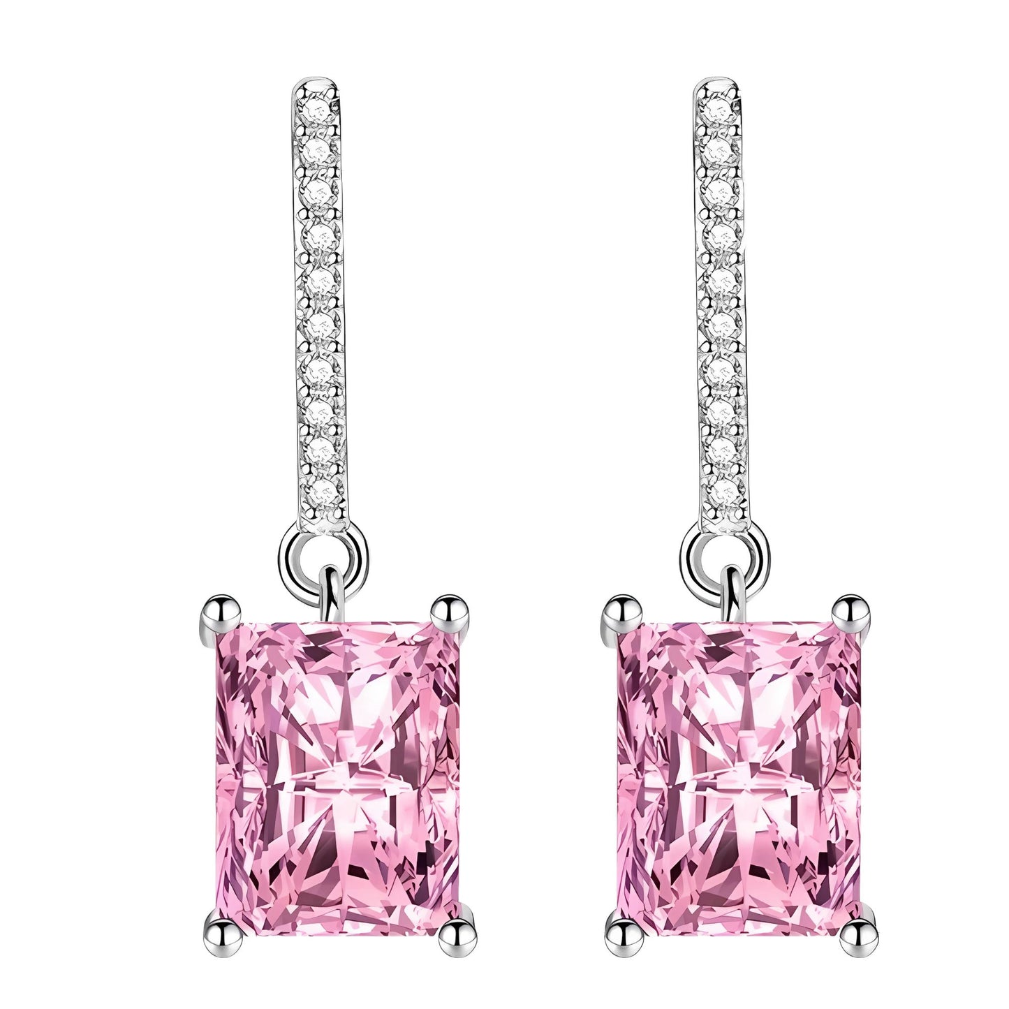 LioraDangleEarringsforWomenEmeraldCutCubicZirconiaHookGingerLyneCollection_Silver-3