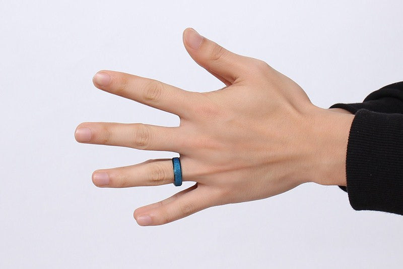 6mmStainlessSteelWeddingBandRingWomenMenGingerLyneCollection_6mmBlue-2