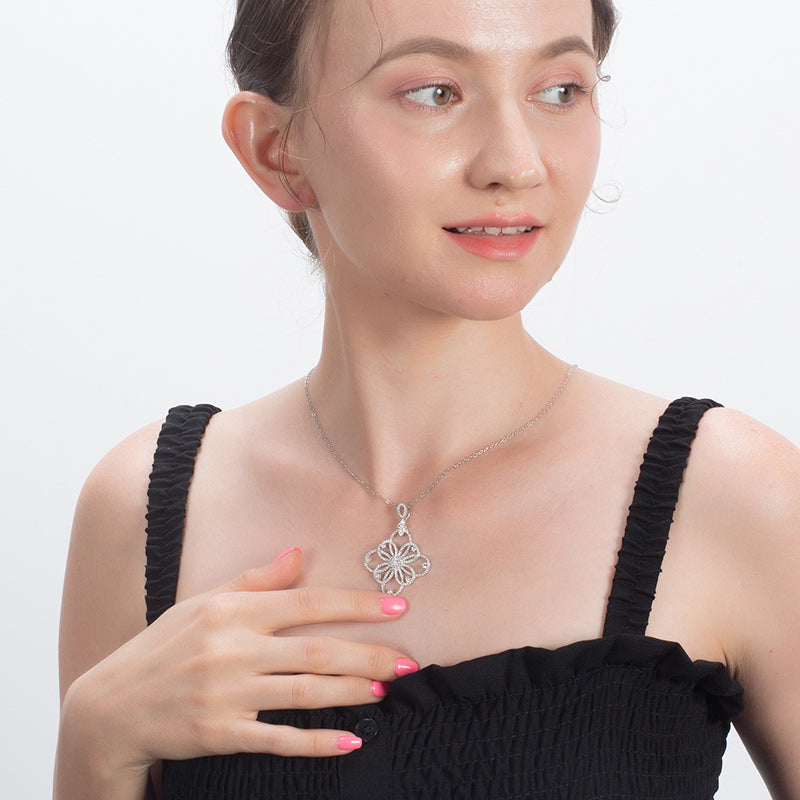 FiligreeFlowerPendantNecklaceforWomenSterlingSilverCzGingerLyneCollection_Silver-6