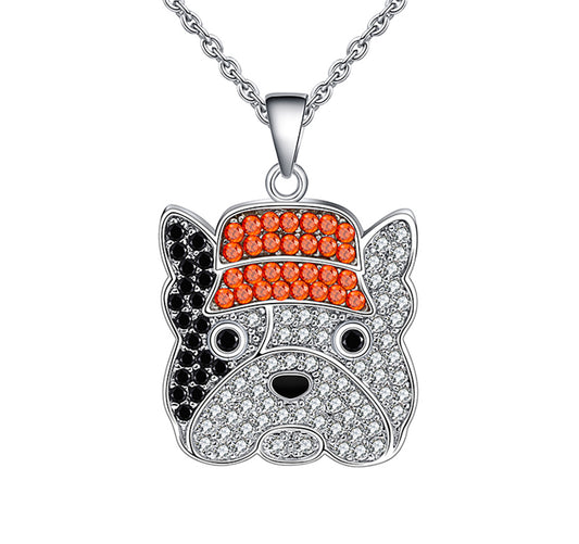 FrenchBulldogPendantNecklaceforWomenSterlingSilverCzGingerLyneCollection_Silver-1