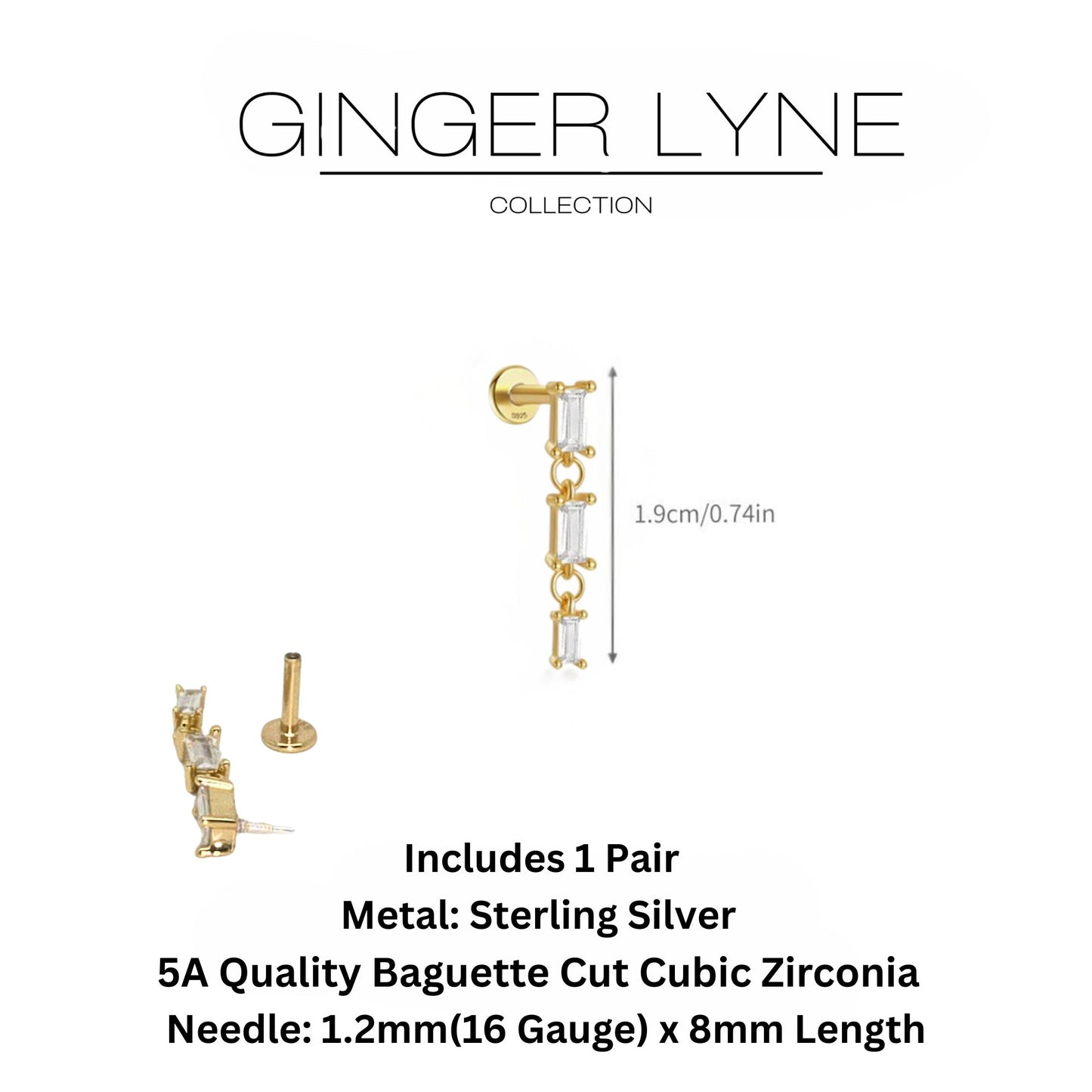 DangleFlatBackEarringsforCartilageHelixTragusUpperLobeGoldPlatedSterlingSilver1pairbyGingerLyne_Gold-4