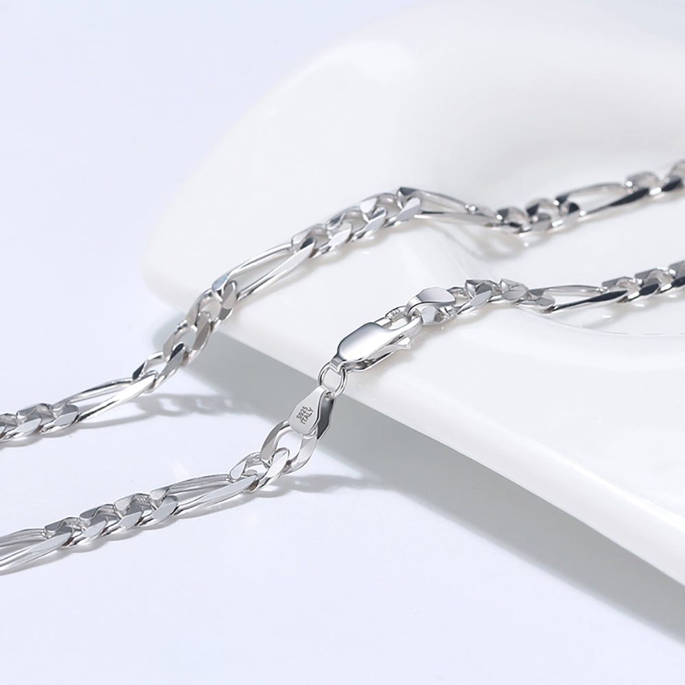 FigaroChainNecklaceforWomen16"SterlingSilver5mmGingerLyneCollection_Silver-2