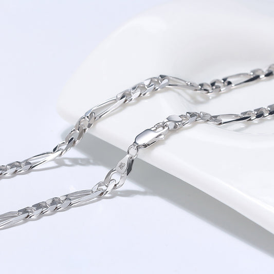 FigaroChainNecklaceforWomen16"SterlingSilver5mmGingerLyneCollection_Silver-2