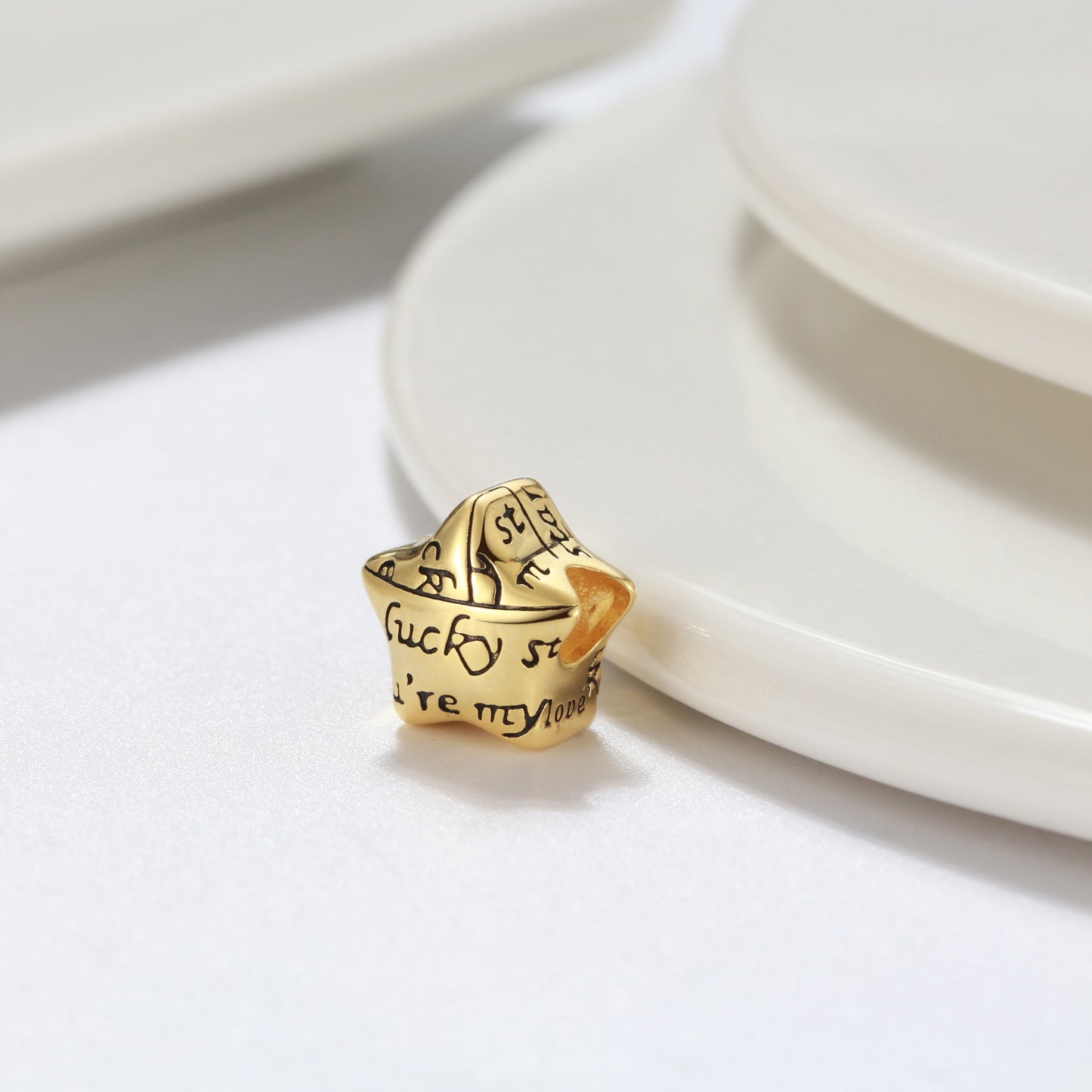 YouAreMyLuckyStarCharmEuropeanBeadSterlingSilverGingerLyneCollection_Gold-5