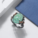 Load image into Gallery viewer, Henrietta Fire Opal Engagement Ring for Women Promise Ginger Lyne Collection - Green,10
