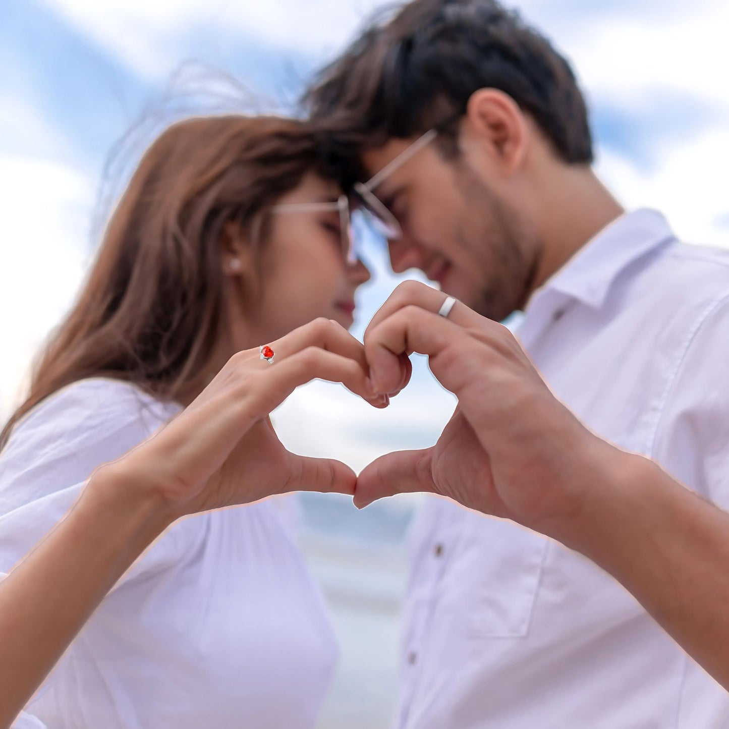 ShellyHeartEngagementRingforWomenPromiseBirthstoneSterlingSilverGingerLyne_Red-5