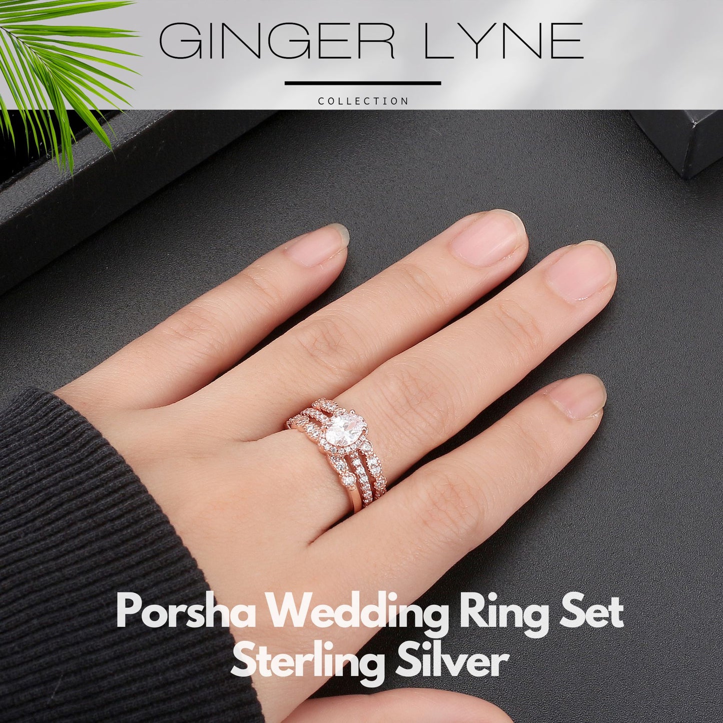 PorshaWeddingRingSetforWomenEngagementRingTwoMatchingBandsSterlingSilverbyGingerLyne_RoseGold-5