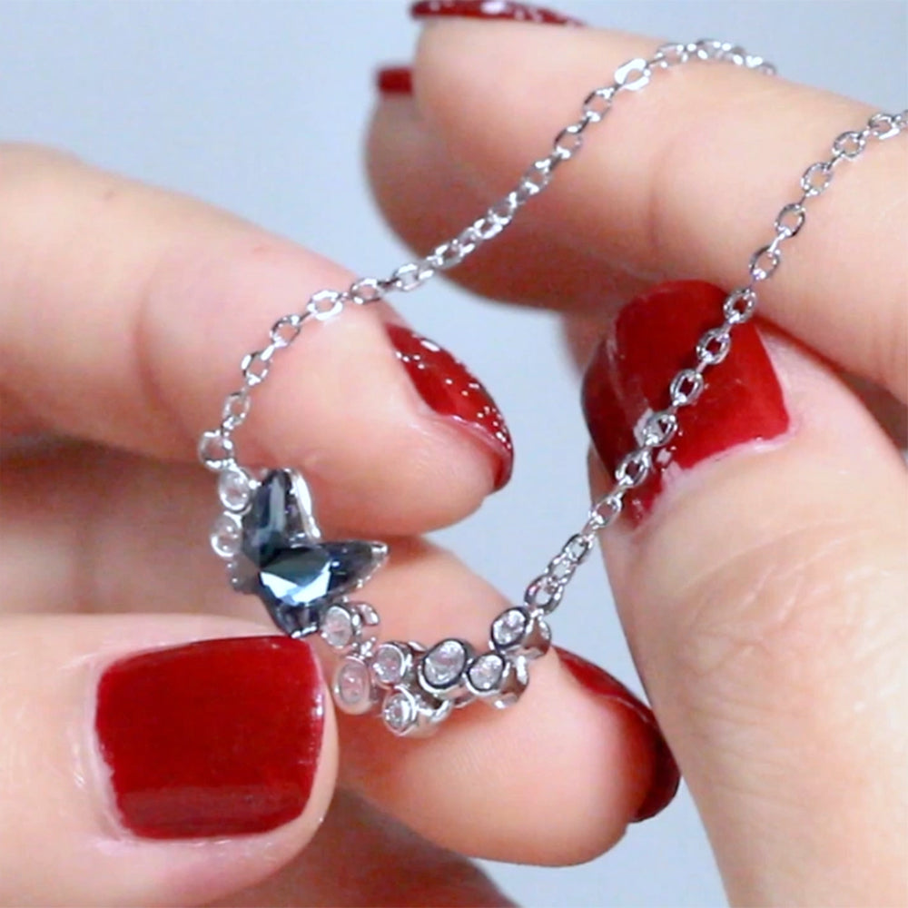 ButterflyBraceletforWomenSterlingSilverBlueElementCrystalGingerLyneCollection_Blue-5