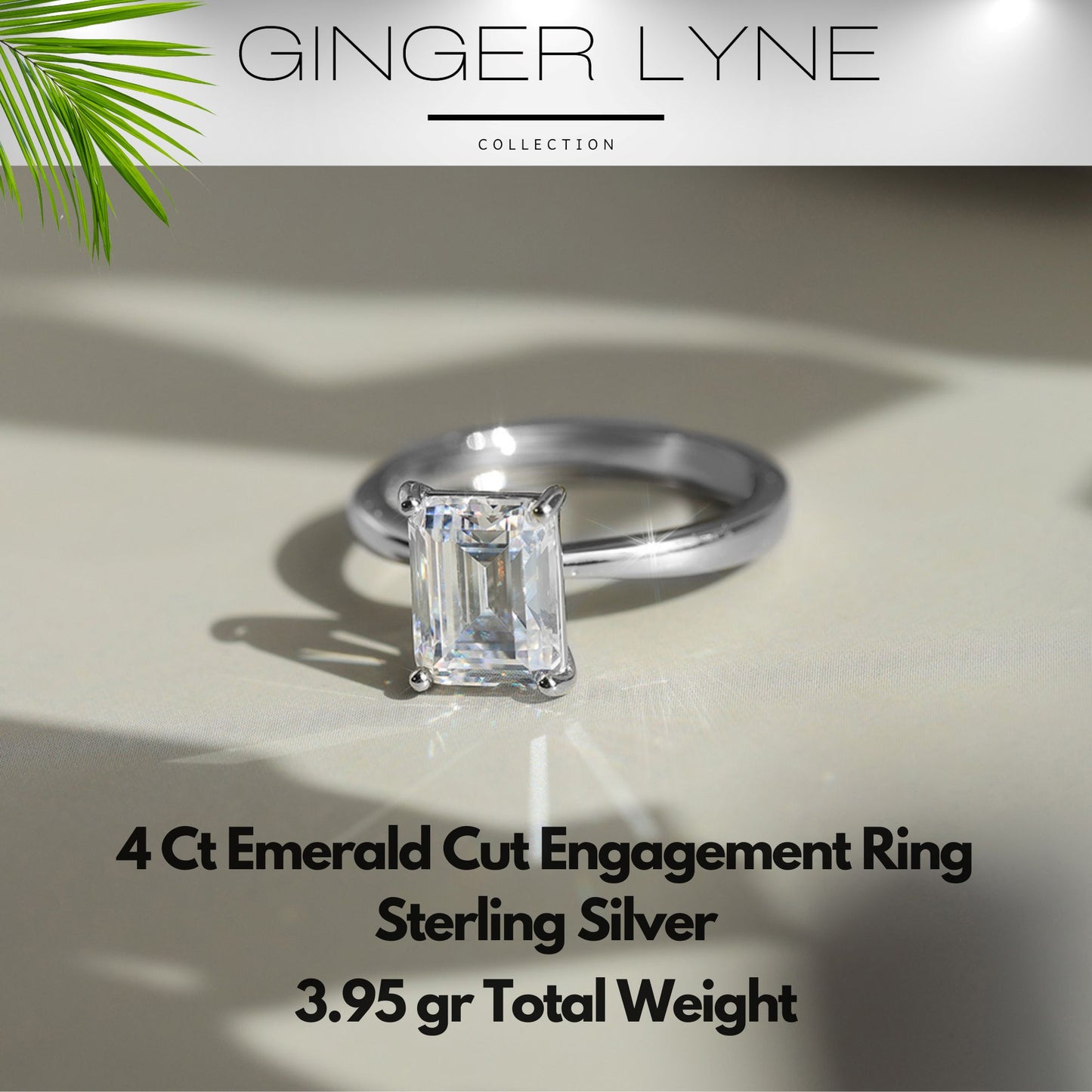 Solitaire4CtEmeraldCutEngagementRingforWomenSterlingSilver8ACZGingerLyneCollection_Silver-2