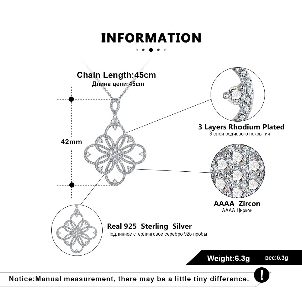 FiligreeFlowerPendantNecklaceforWomenSterlingSilverCzGingerLyneCollection_Silver-7