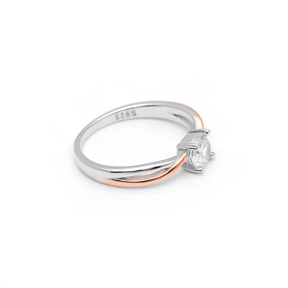 CarinaEngagementRingRoseGoldPlatedSterlingSilverZirconiaGingerLyneCollection_Blue-3