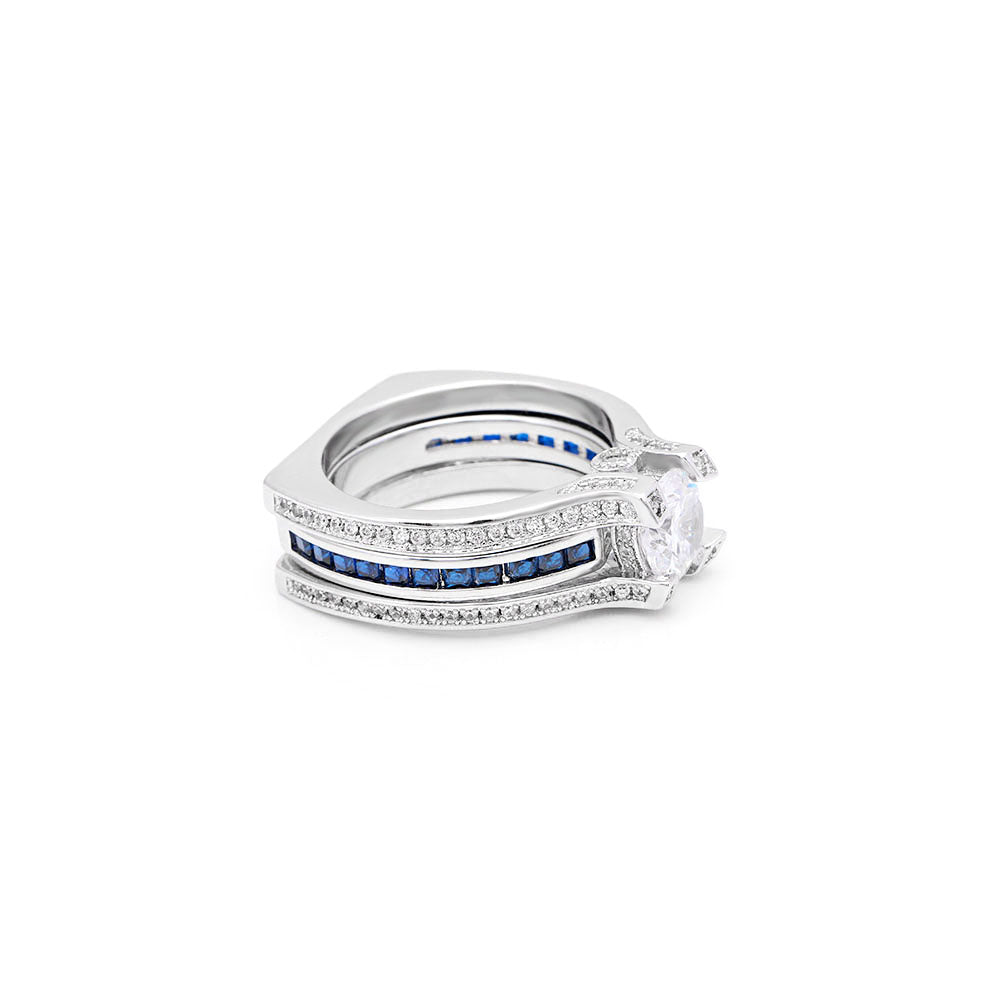 SkylarWeddingRingSetforWomenEngagementRingandMatchingBandCzGingerLyneCollection_Blue/Clear-5