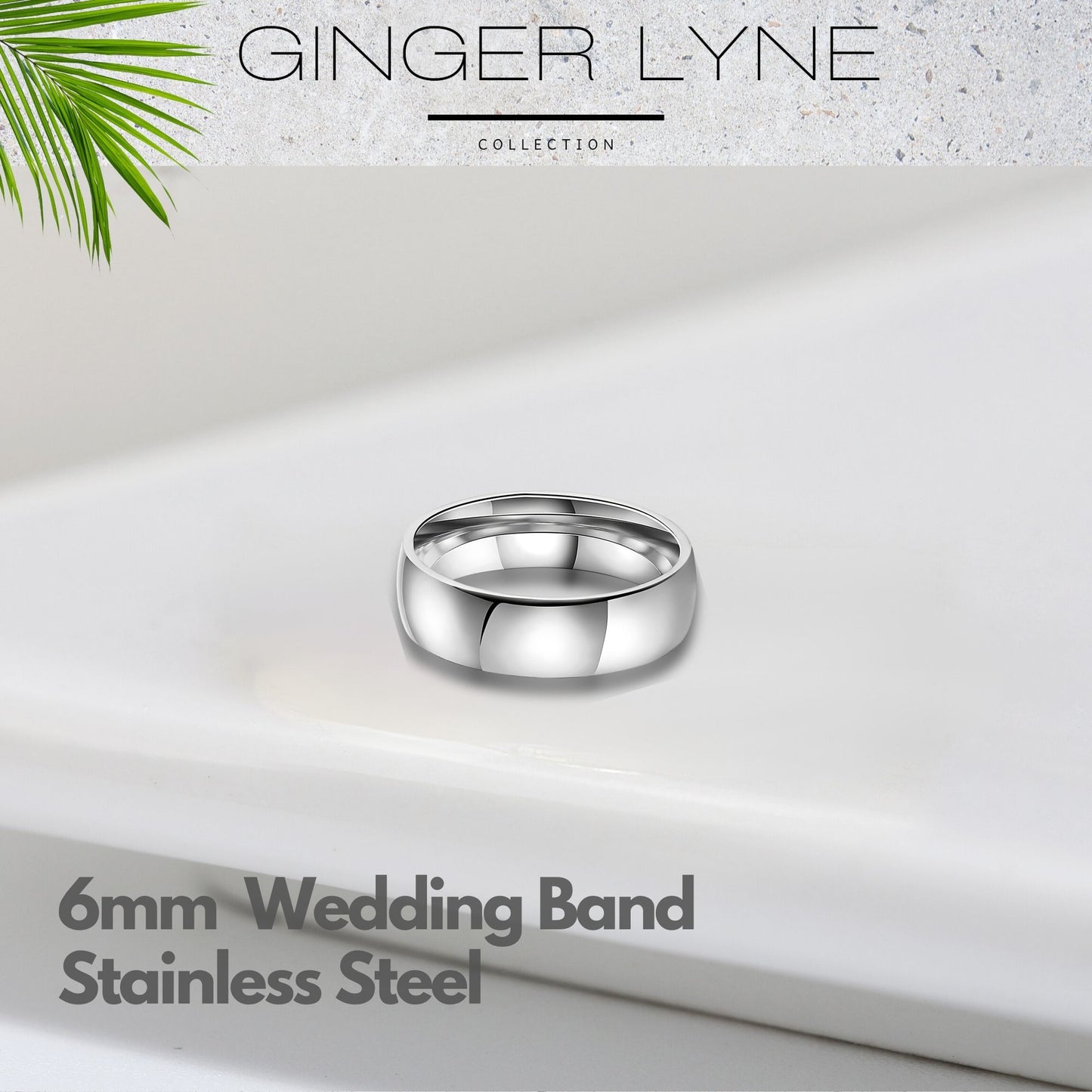 6mmStainlessSteelWeddingBandRingWomenMenGingerLyneCollection_6mmRainbow-2