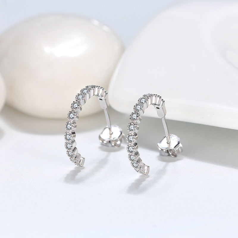 HalfHoopEarringsforWomenSterlingSilverClearCzGingerLyneCollection_Silver-2