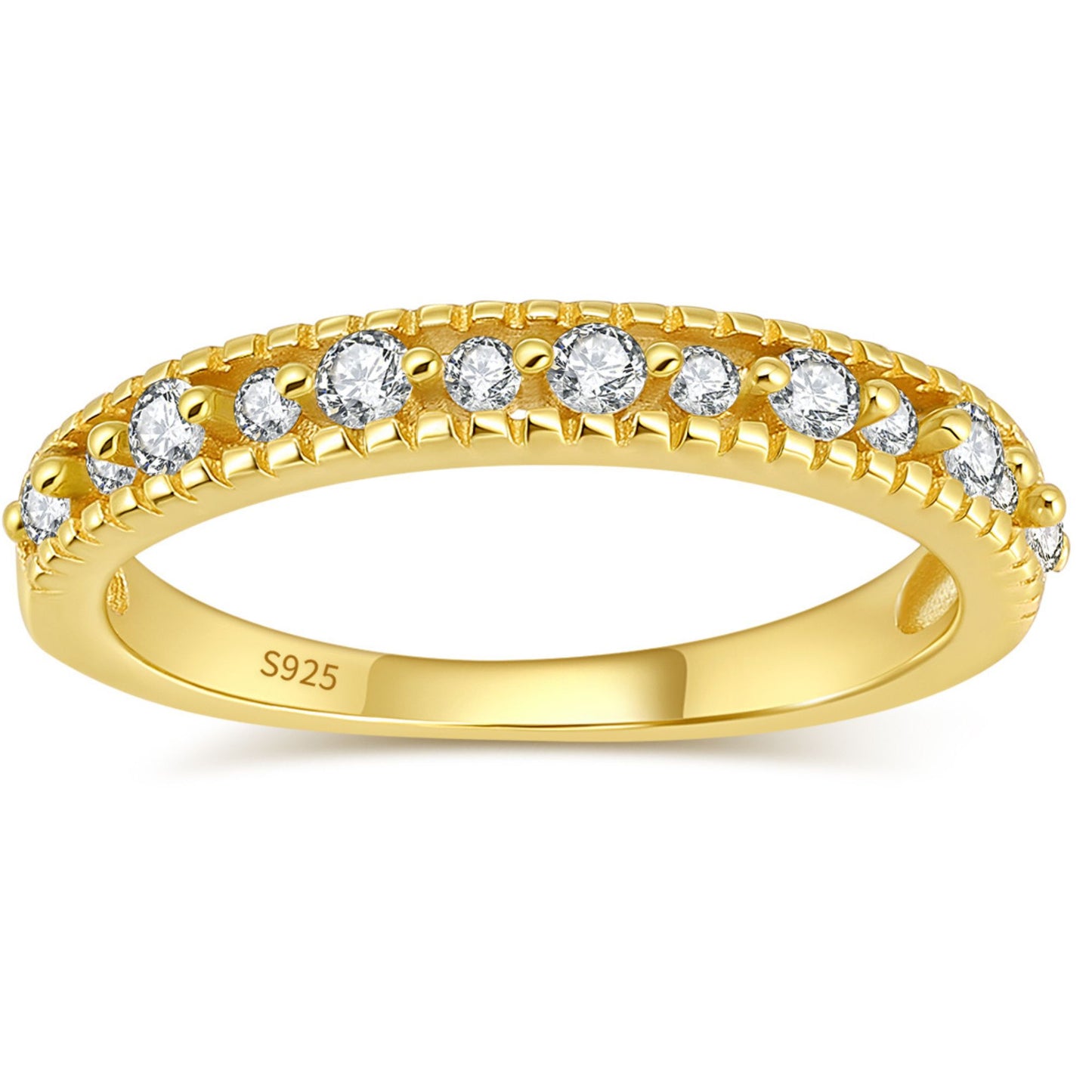 AlessiaWeddingBandforWomenSterlingSilverCZAnniversaryHalfEternityBandStackablebyGingerLyne_Gold-1