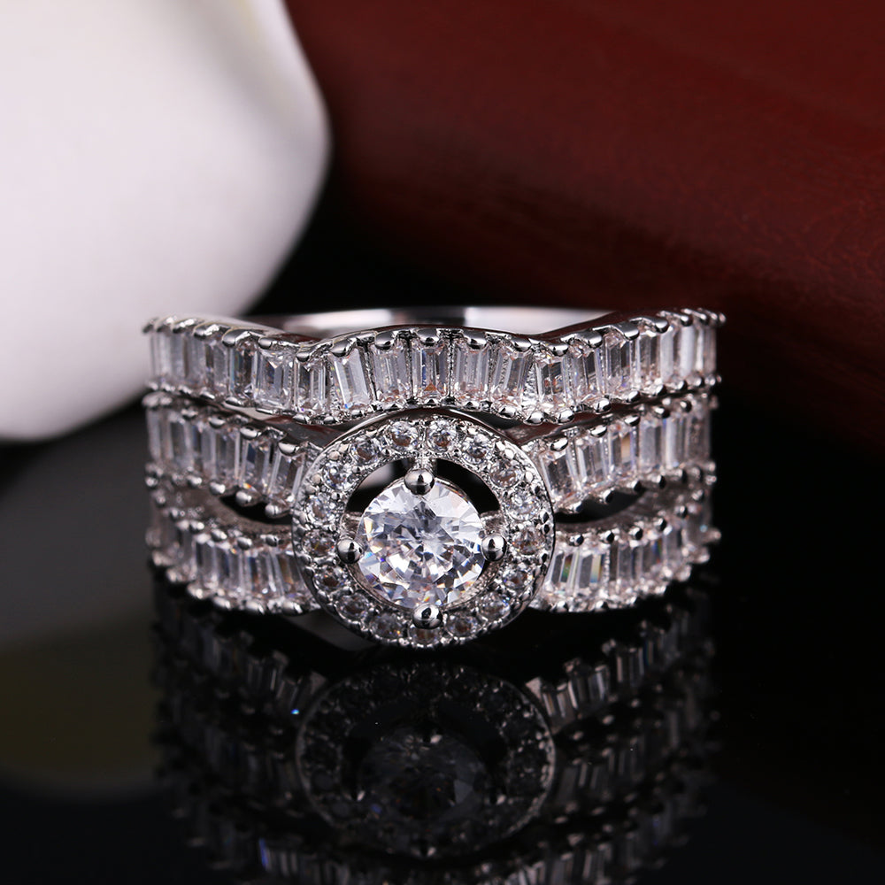 AngelinaWeddingRingSetforWomenCubicZirconiaEngagementRingMatchingBandGingerLyneCollection_Silver-4